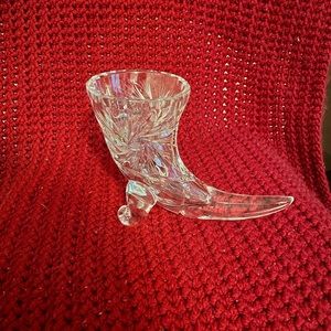 Vintage Pinwheel Design Cornucopia Vase